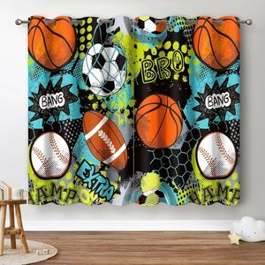 Sports Themed Graphic Curtains